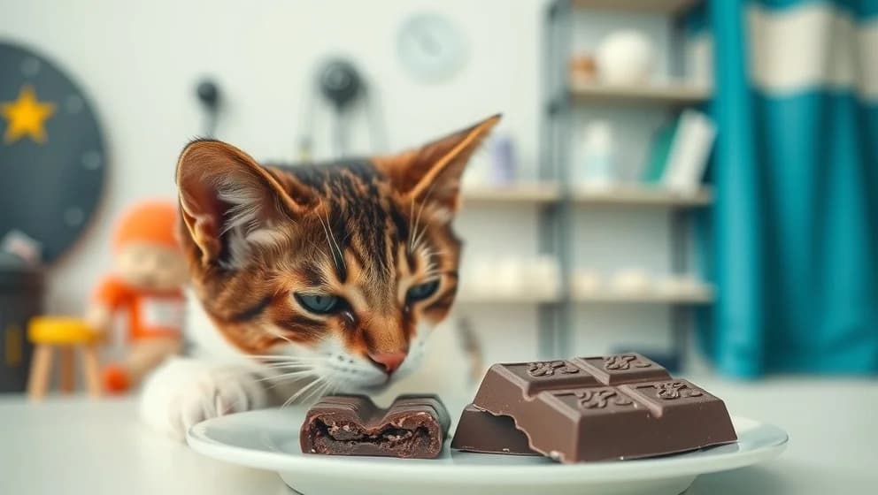Vad händer om en katt äter choklad